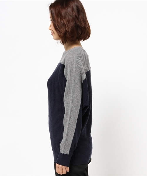 AZUL by moussy（アズールバイマウジー）の「ウォッシャブルソフトタッチ片畦ドルマンニットPO（ニット/セーター・レディース・ホワイト系その他/レディッシュグレー/ベージュ系その他/トップグレー/オフホワイト/ブラック/ボルドー/ネイビー/カーキ・SMALL/LARGE/MEDIUM）」の11枚目の写真