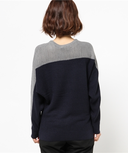 AZUL by moussy（アズールバイマウジー）の「ウォッシャブルソフトタッチ片畦ドルマンニットPO（ニット/セーター・レディース・ホワイト系その他/レディッシュグレー/ベージュ系その他/トップグレー/オフホワイト/ブラック/ボルドー/ネイビー/カーキ・SMALL/LARGE/MEDIUM）」の12枚目の写真