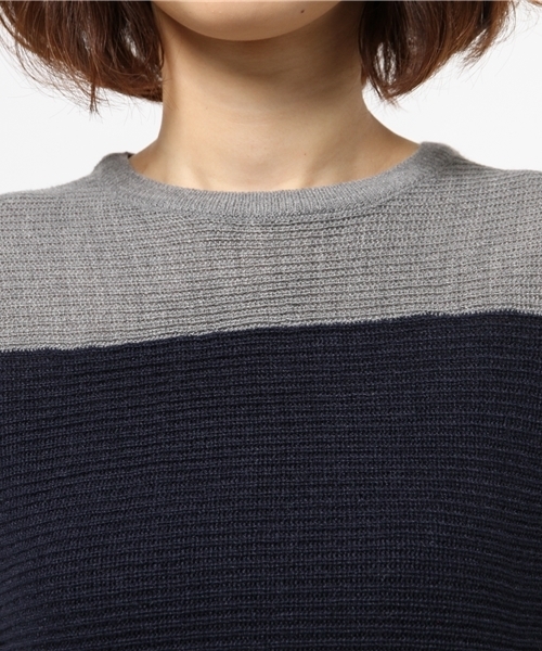 AZUL by moussy（アズールバイマウジー）の「ウォッシャブルソフトタッチ片畦ドルマンニットPO（ニット/セーター・レディース・ホワイト系その他/レディッシュグレー/ベージュ系その他/トップグレー/オフホワイト/ブラック/ボルドー/ネイビー/カーキ・SMALL/LARGE/MEDIUM）」の13枚目の写真