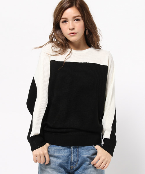 AZUL by moussy（アズールバイマウジー）の「ウォッシャブルソフトタッチ片畦ドルマンニットPO（ニット/セーター・レディース・ホワイト系その他/レディッシュグレー/ベージュ系その他/トップグレー/オフホワイト/ブラック/ボルドー/ネイビー/カーキ・SMALL/LARGE/MEDIUM）」の18枚目の写真