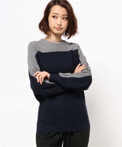 AZUL by moussy（アズールバイマウジー）の「ウォッシャブルソフトタッチ片畦ドルマンニットPO（ニット/セーター・レディース・ホワイト系その他/レディッシュグレー/ベージュ系その他/トップグレー/オフホワイト/ブラック/ボルドー/ネイビー/カーキ・SMALL/LARGE/MEDIUM）」の21枚目の写真