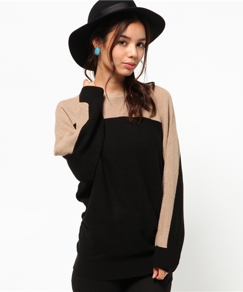 AZUL by moussy（アズールバイマウジー）の「ウォッシャブルソフトタッチ片畦ドルマンニットPO（ニット/セーター・レディース・ホワイト系その他/レディッシュグレー/ベージュ系その他/トップグレー/オフホワイト/ブラック/ボルドー/ネイビー/カーキ・SMALL/LARGE/MEDIUM）」の22枚目の写真