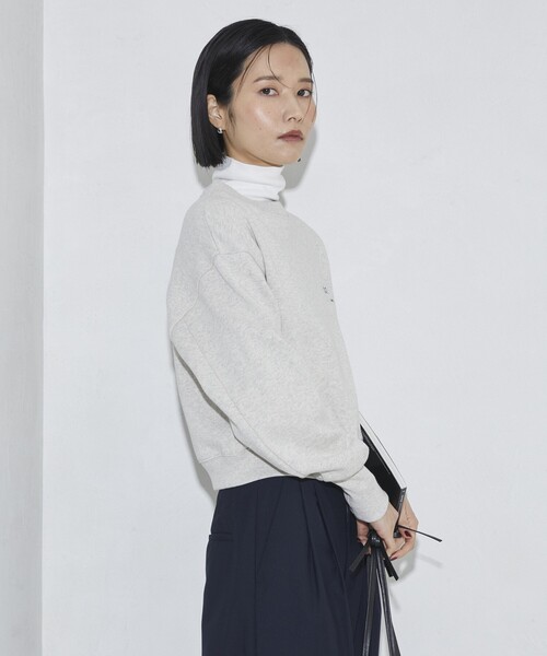 Firsthand（ファーストハンド）の「MA Firsthand/マ ファーストハンド LOGO CREW SWEAT / ロゴクルースウェット（スウェット・レディース・オフホワイト/レッド/ネイビー/ブラック・ﾌﾘ-）」の13枚目の写真