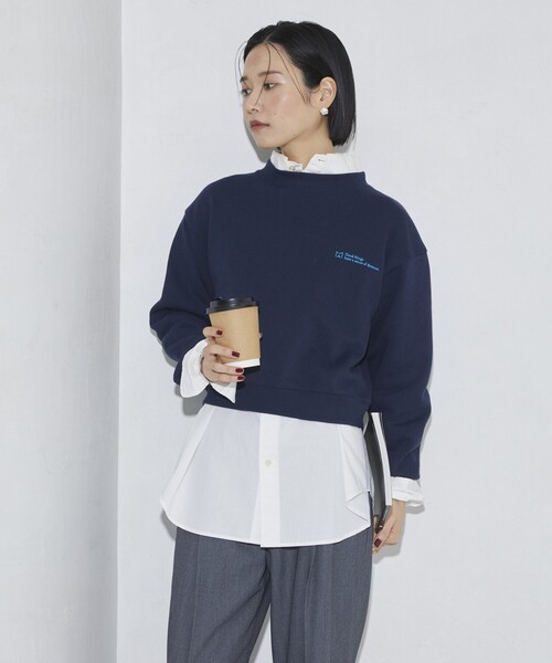 Firsthand（ファーストハンド）の「MA Firsthand/マ ファーストハンド LOGO CREW SWEAT / ロゴクルースウェット（スウェット・レディース・オフホワイト/レッド/ネイビー/ブラック・ﾌﾘ-）」の20枚目の写真