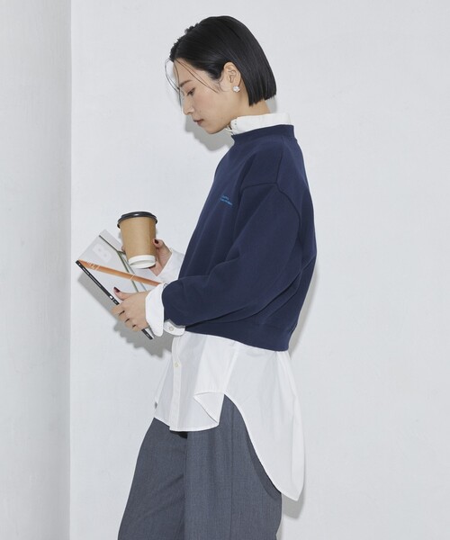 Firsthand（ファーストハンド）の「MA Firsthand/マ ファーストハンド LOGO CREW SWEAT / ロゴクルースウェット（スウェット・レディース・オフホワイト/レッド/ネイビー/ブラック・ﾌﾘ-）」の22枚目の写真