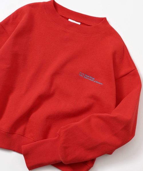 Firsthand（ファーストハンド）の「MA Firsthand/マ ファーストハンド LOGO CREW SWEAT / ロゴクルースウェット（スウェット・レディース・オフホワイト/レッド/ネイビー/ブラック・ﾌﾘ-）」の4枚目の写真