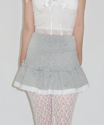 MAINLYTRULY | レース スウェット ミニスカート(スカート)
