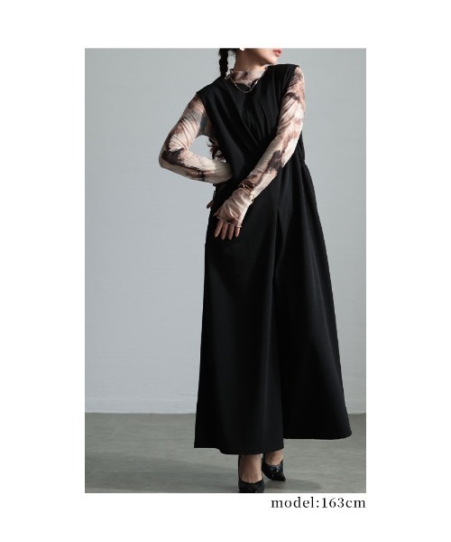 Sawa a la mode（サワアラモード）の「マーブル柄ハイネックチュールトップス（Tシャツ/カットソー・レディース・ブラック/ピンク/ベージュ・FREE）」の21枚目の写真