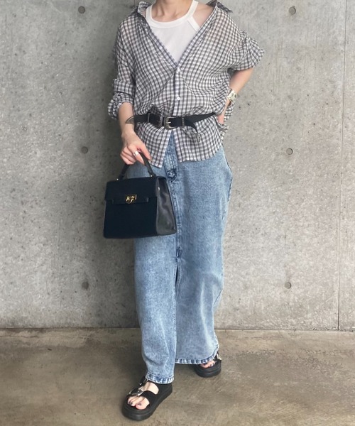 ［新品］ISOOK アイスー チェックルーズシャツ ISOOK（アイスー）の「チェックルーズシャツ(kiharu select