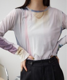AZUL by moussy（アズールバイマウジー）の「アソートパターンシアートップス（Tシャツ/カットソー・レディース）」