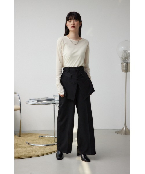 AZUL by moussy(アズールバイマウジー)の「アソートパターンシアートップス(Tシャツ/カットソー・レディース・アイボリー/ブラック/マルチ/ダークグリーン・FREE)」の22枚目の写真