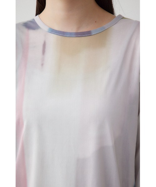 AZUL by moussy(アズールバイマウジー)の「アソートパターンシアートップス(Tシャツ/カットソー・レディース・アイボリー/ブラック/マルチ/ダークグリーン・FREE)」の13枚目の写真