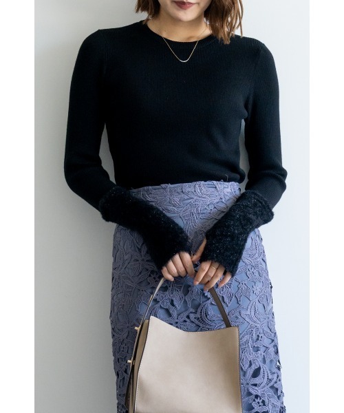 ○ラメシャギーアームウォーマーニット○（ニット/セーター）｜M