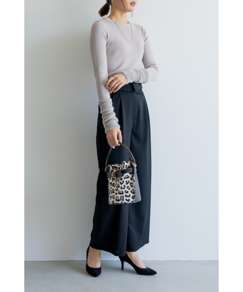 M.deux（エムドゥ）の「●ラメシャギーアームウォーマーニット●（ニット/セーター・レディース・ブラック/グレイッシュベージュ・MEDIUM）」の9枚目の写真