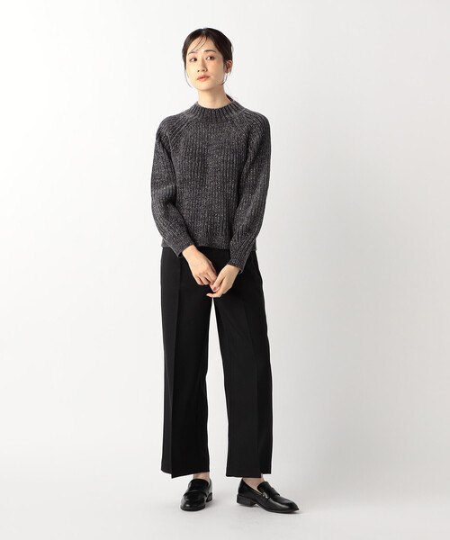 COMME CA ISM(コムサイズム)の「ラメモール ショート丈ニット(ニット/セーター・レディース・ライトグレー/チャコール/アイボリー・FREE)」の14枚目の写真