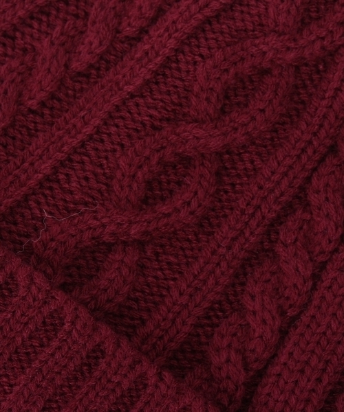 SHOO・LA・RUE（シューラルー）の「ケーブルニットワッチ（ニットキャップ/ビーニー・レディース・ダークグレー/ブルー/ホワイト/グリーン/レッド/ブラック・00）」の7枚目の写真