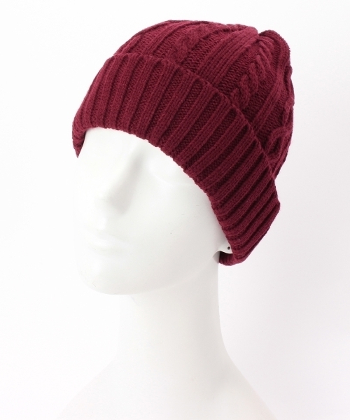 SHOO・LA・RUE（シューラルー）の「ケーブルニットワッチ（ニットキャップ/ビーニー・レディース・ダークグレー/ブルー/ホワイト/グリーン/レッド/ブラック・00）」の8枚目の写真