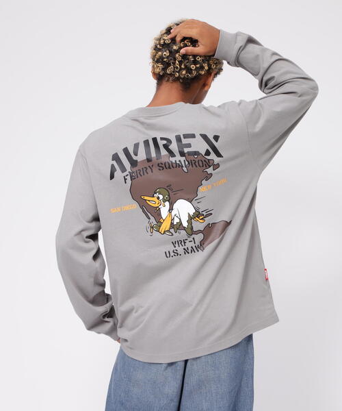 【セール】《WEB&DEPOT限定》LONGSLEEVE T-SHIRT 'SQUADRON' / 長袖Tシャツ 'スクワドロン' / AVIREX / アヴィレックス（Tシャツ/カットソー）｜AVIREX（アヴィレックス）