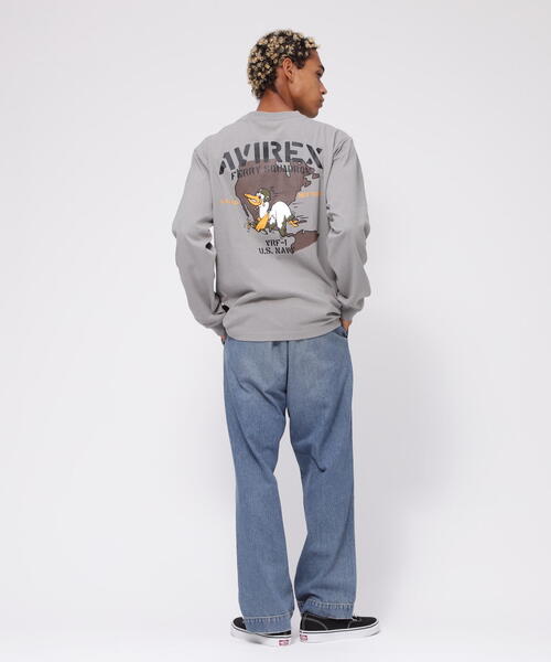 【セール】《WEB&DEPOT限定》LONGSLEEVE T-SHIRT 'SQUADRON' / 長袖Tシャツ 'スクワドロン' / AVIREX / アヴィレックス（Tシャツ/カットソー）｜AVIREX（アヴィレックス）
