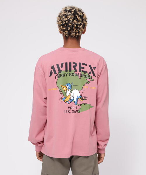 【セール】《WEB&DEPOT限定》LONGSLEEVE T-SHIRT 'SQUADRON' / 長袖Tシャツ 'スクワドロン' / AVIREX / アヴィレックス（Tシャツ/カットソー）｜AVIREX（アヴィレックス）