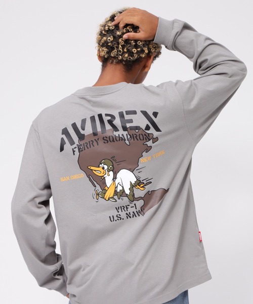 【セール】《WEB&DEPOT限定》LONGSLEEVE T-SHIRT 'SQUADRON' / 長袖Tシャツ 'スクワドロン' / AVIREX / アヴィレックス（Tシャツ/カットソー）｜AVIREX（アヴィレックス）