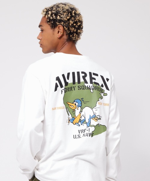 【セール】《WEB&DEPOT限定》LONGSLEEVE T-SHIRT 'SQUADRON' / 長袖Tシャツ 'スクワドロン' / AVIREX / アヴィレックス（Tシャツ/カットソー）｜AVIREX（アヴィレックス）