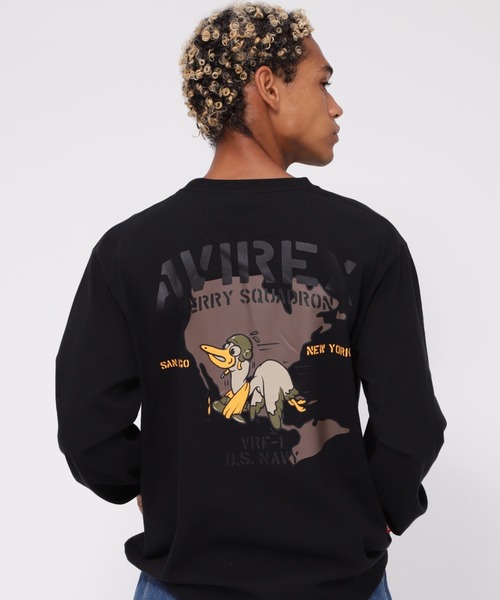 【セール】《WEB&DEPOT限定》LONGSLEEVE T-SHIRT 'SQUADRON' / 長袖Tシャツ 'スクワドロン' / AVIREX / アヴィレックス（Tシャツ/カットソー）｜AVIREX（アヴィレックス）Tシャツ/カットソー