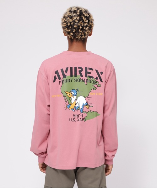 【セール】《WEB&DEPOT限定》LONGSLEEVE T-SHIRT 'SQUADRON' / 長袖Tシャツ 'スクワドロン' / AVIREX / アヴィレックス（Tシャツ/カットソー）｜AVIREX（アヴィレックス）