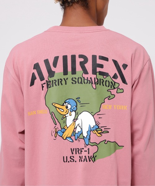 【セール】《WEB&DEPOT限定》LONGSLEEVE T-SHIRT 'SQUADRON' / 長袖Tシャツ 'スクワドロン' / AVIREX / アヴィレックス（Tシャツ/カットソー）｜AVIREX（アヴィレックス）
