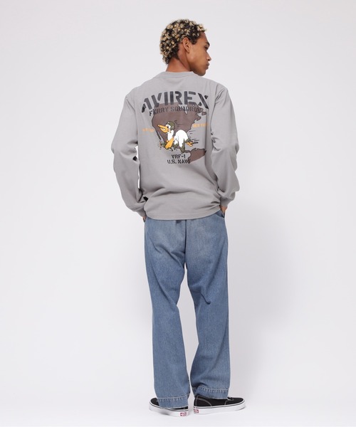 【セール】《WEB&DEPOT限定》LONGSLEEVE T-SHIRT 'SQUADRON' / 長袖Tシャツ 'スクワドロン' / AVIREX / アヴィレックス（Tシャツ/カットソー）｜AVIREX（アヴィレックス）