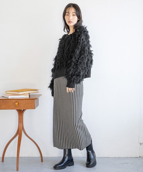 LOWRYS FARM（ローリーズファーム）の「スポンディッシュタイトスカート 116713（スカート・レディース・ブラック系その他/レッド/ブラック系その他2/ブラック/アイボリー/チャコールグレー/ブラウン・FREE）」の10枚目の写真