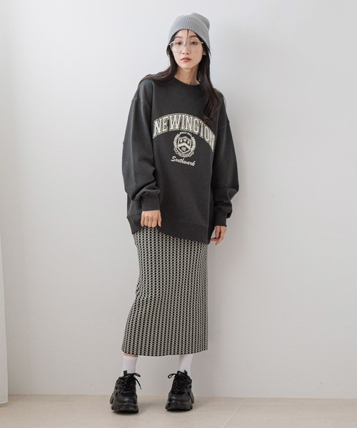 LOWRYS FARM（ローリーズファーム）の「スポンディッシュタイトスカート 116713（スカート・レディース・ブラック系その他/レッド/ブラック系その他2/ブラック/アイボリー/チャコールグレー/ブラウン・FREE）」の12枚目の写真