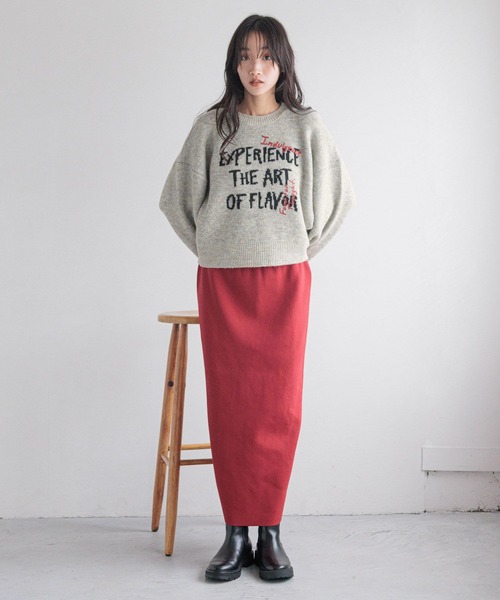 LOWRYS FARM（ローリーズファーム）の「スポンディッシュタイトスカート 116713（スカート・レディース・ブラック系その他/レッド/ブラック系その他2/ブラック/アイボリー/チャコールグレー/ブラウン・FREE）」の17枚目の写真