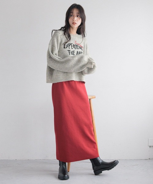 LOWRYS FARM（ローリーズファーム）の「スポンディッシュタイトスカート 116713（スカート・レディース・ブラック系その他/レッド/ブラック系その他2/ブラック/アイボリー/チャコールグレー/ブラウン・FREE）」の18枚目の写真