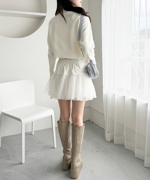 セール】ジップアップロゴニット（ニット/セーター）｜one after