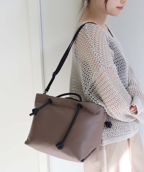 Jines(ジネス)の「ソフトボディ 2WAYショルダーBAG【BEAURE】(トートバッグ・レディース・アッシュブラウン/ブルー・フリー)」の5枚目の写真