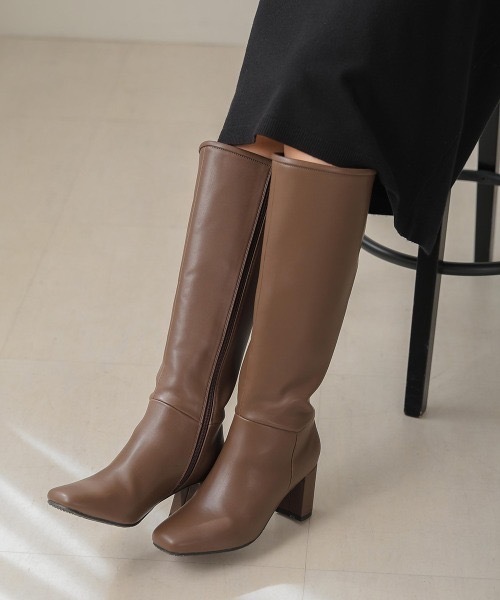 Bou Jeloud（ブージュルード）の「スクエアトゥロングブーツ（ブーツ・レディース・ブラック/ダークブラウン・M/L）」の9枚目の写真