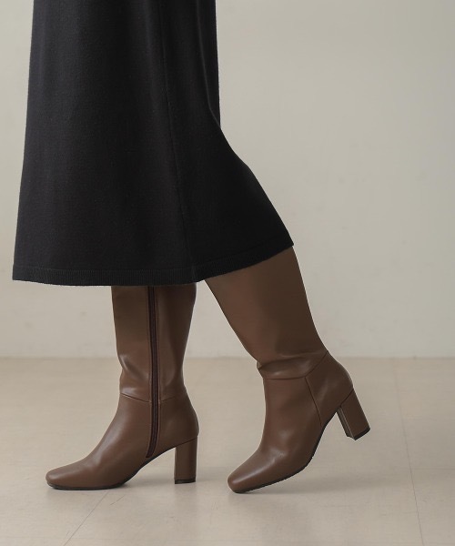 Bou Jeloud（ブージュルード）の「スクエアトゥロングブーツ（ブーツ・レディース・ブラック/ダークブラウン・M/L）」の10枚目の写真