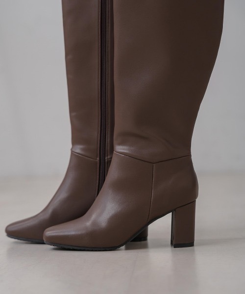 Bou Jeloud（ブージュルード）の「スクエアトゥロングブーツ（ブーツ・レディース・ブラック/ダークブラウン・M/L）」の13枚目の写真