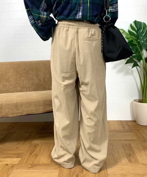 CRB(シーアールビー)の「コーデュロイイージーパンツ(カーゴパンツ・レディース・アイボリー/ブラック/カーキ/ブルー/オレンジ/ベージュ/ライム/ライトグレー・F)」の11枚目の写真