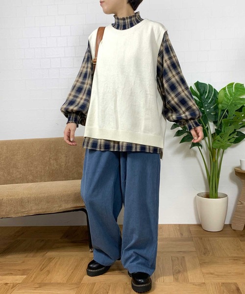 CRB(シーアールビー)の「コーデュロイイージーパンツ(カーゴパンツ・レディース・アイボリー/ブラック/カーキ/ブルー/オレンジ/ベージュ/ライム/ライトグレー・F)」の16枚目の写真