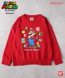 Right-on | 【スーパーマリオ】プリント クルーネックスウェット (キッズ / カジュアル / ポップデザイン / 着回し抜群)(スウェット)