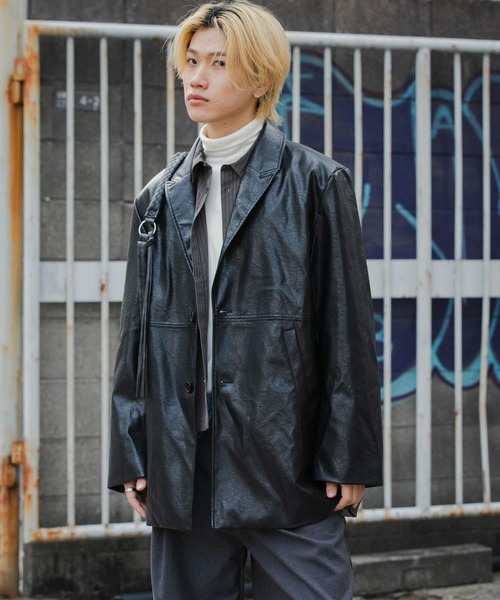 セール】フェイクレザーミドルジャケット（その他アウター）｜SENSE OF