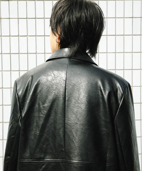 【美品 SENCE OF PLACE】リバーシブルレザーライクボアジャケット SENSE OF PLACE］リバーシブルレザーライクボアジャケット