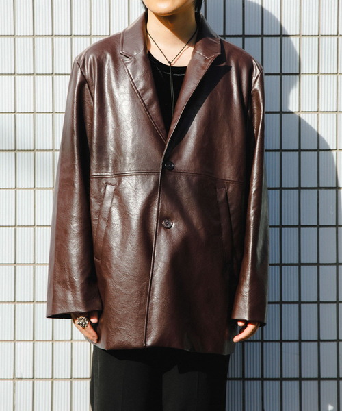 セール】フェイクレザーミドルジャケット（その他アウター）｜SENSE OF