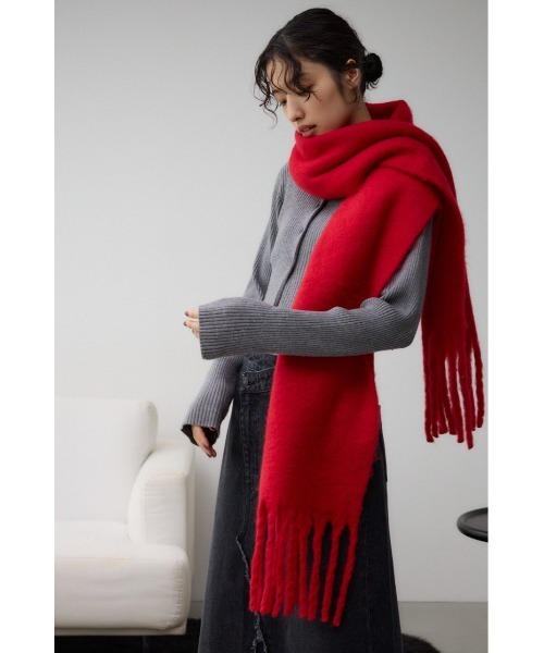 AZUL by moussy（アズールバイマウジー）の「フラッフィーストール（ストール/ショール・レディース・マルチ/アイボリー/ブルー系その他/レッド・FREE）」の17枚目の写真
