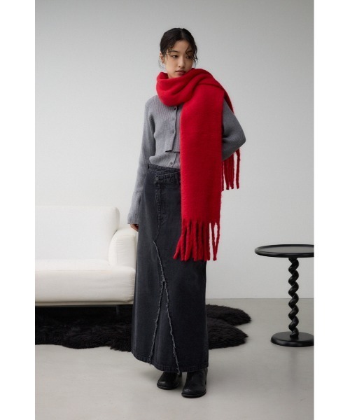 AZUL by moussy（アズールバイマウジー）の「フラッフィーストール（ストール/ショール・レディース・マルチ/アイボリー/ブルー系その他/レッド・FREE）」の18枚目の写真