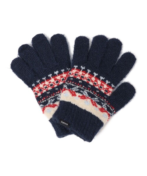 SHIPS（シップス）の「SHIPS KIDS:ジャカード グローブ（手袋・キッズ・ブラウン/ネイビー・SMALL/MEDIUM）」の2枚目の写真