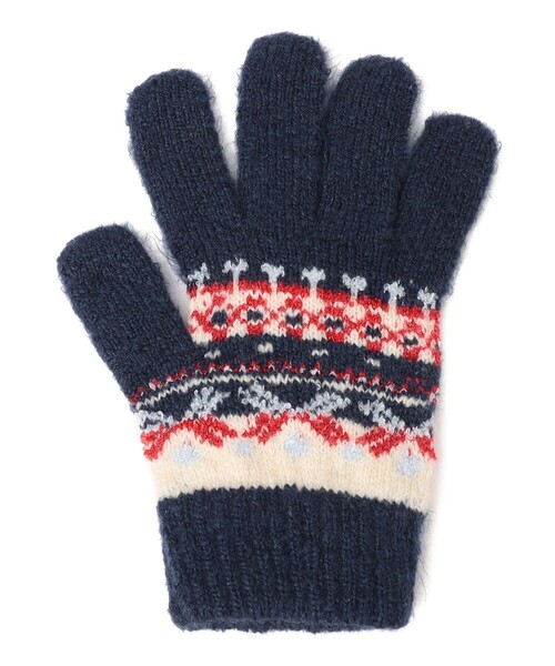 SHIPS（シップス）の「SHIPS KIDS:ジャカード グローブ（手袋・キッズ・ブラウン/ネイビー・SMALL/MEDIUM）」の3枚目の写真