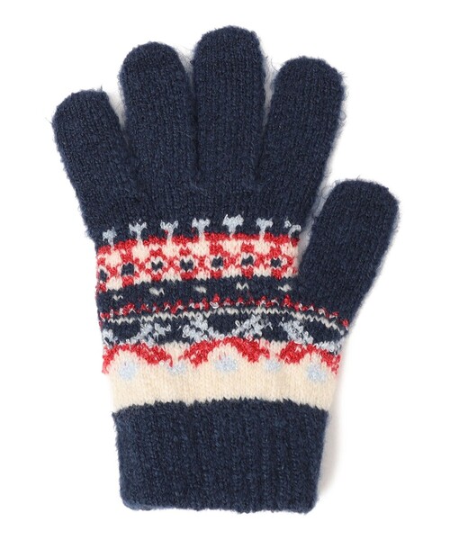SHIPS（シップス）の「SHIPS KIDS:ジャカード グローブ（手袋・キッズ・ブラウン/ネイビー・SMALL/MEDIUM）」の4枚目の写真